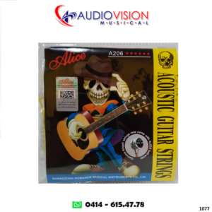 CUERDAS PARA GUITARRA ELECTROACUSTICA METAL 0011 SET A206  By ALICE
