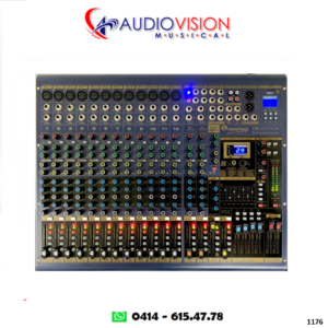 CONSOLA PASIVA 20 CANALES (12 CANON + 8 LINEAS)BT USB PHANT 48V PC 40 EFEC DSP 02 SUBGR GRAB DRAGON-20  By SOUNDTRACK