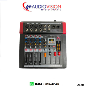 CONSOLA AMPLIFICADA 04 CANALES 300W MIX-400DSP  By SOUNDTRACK