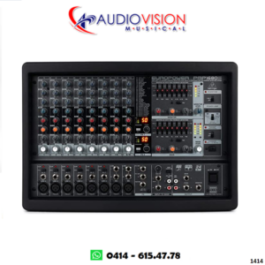 CONSOLA AMPLIFICADA 10 CANALES 1.600W (8 CANON + 4 LINEAS) PMP1680S   BEHRINGER