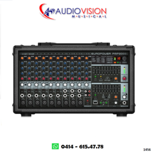 CONSOLA AMPLIFICADA 14 CANALES 2.000W (9 CANON + 5 LINEAS)  PMP2000D  By BEHRINGER