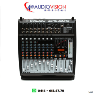CONSOLA AMPLIFICADA 12 CANALES 500W (6 CANON + 6 LINEAS)  PMP500  By BEHRINGER