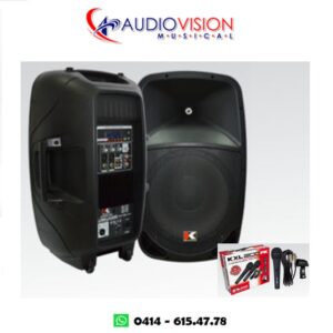 COMBO DE SONIDO CORNETA AMPLIFICADA 12" 280W MAS CORNETA PASIVA 12" MICROFONO Y CABLES POWERPLUSPACK12  By KOHLT