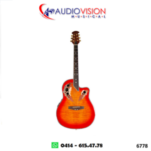 GUITARRA ELECTROACUSTICA TIPO "OVATION" CHERRY SUNBURST S411R3EQ  By FRETMASTER