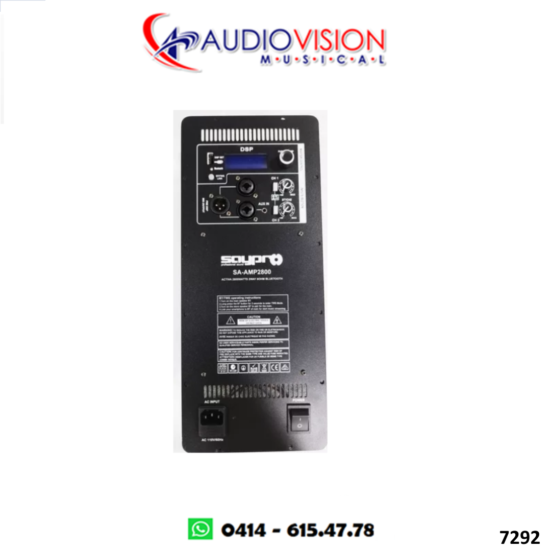 AMPLIFICADOR PARA CORNETA 15" 2.800W SA-AMP2800 By SAYPRO