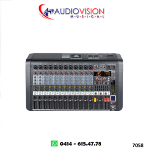 CONSOLA AMPLIFICADA 12 CANALES 400W INTERFACE PC THUNDER-12  By SOUNDTRACK