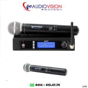 MICROFONO INALAMBRICO DE MANO 1 MICROFONO UHF UHF-6100M  By GEMINI